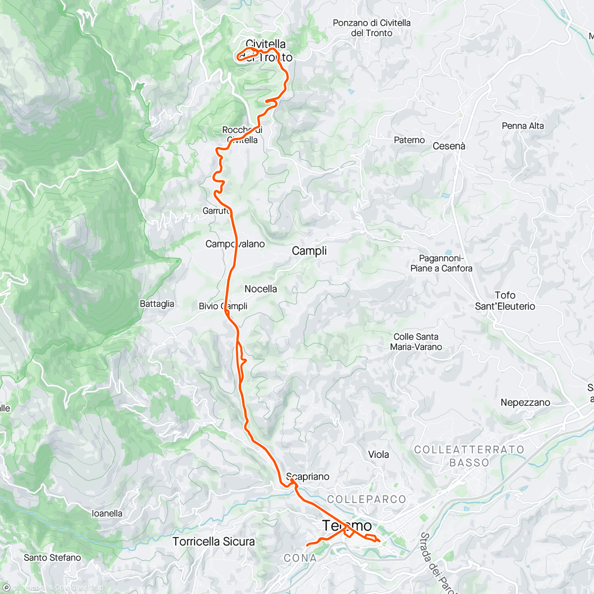 Carte de l'activité Civitella del Tronto morning gravel sightseeing 🤍