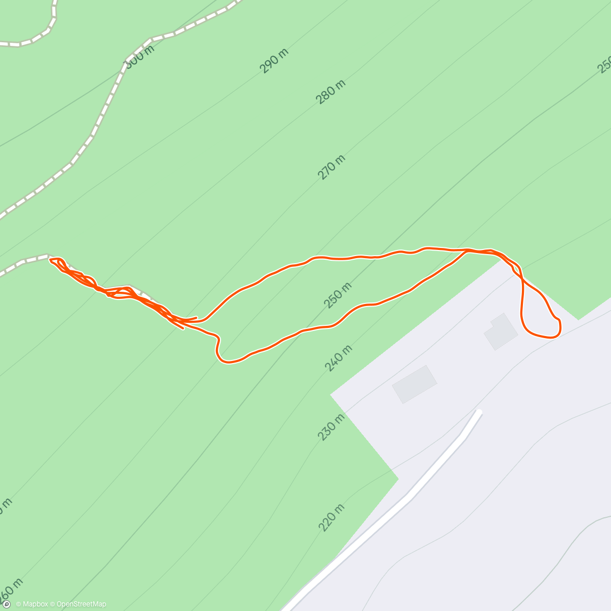 Map of the activity, Hill repeats - x2