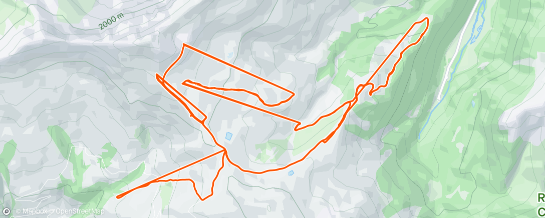 Map of the activity, Ski alpin le matin