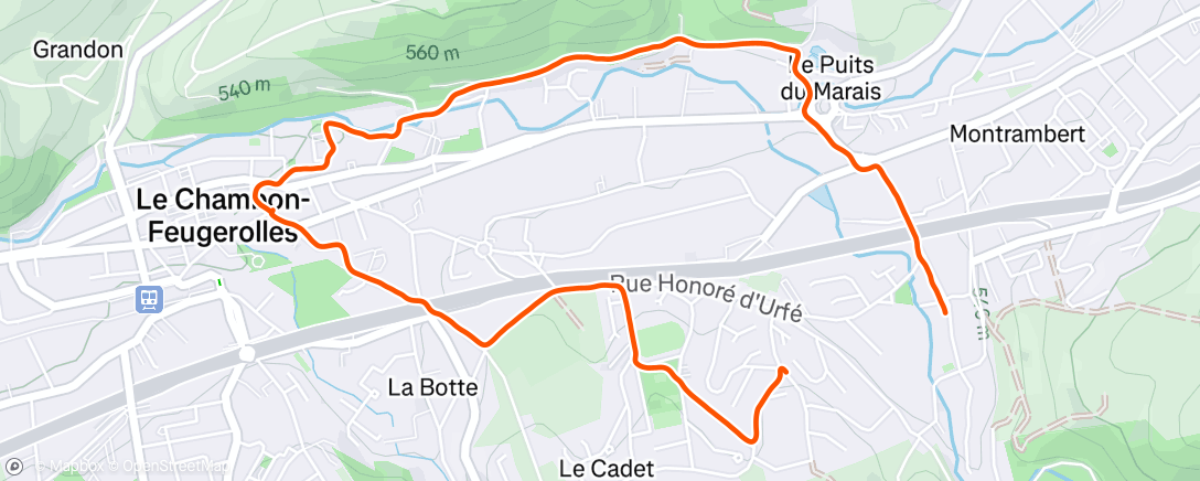 Map of the activity, Footing 🥖📰☀️
