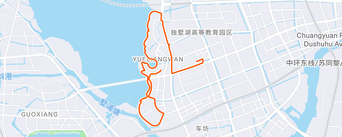 Map of the activity, Afternoon Run