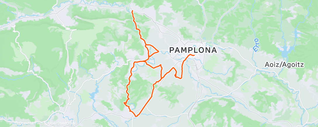 Map of the activity, Afternoon Ride