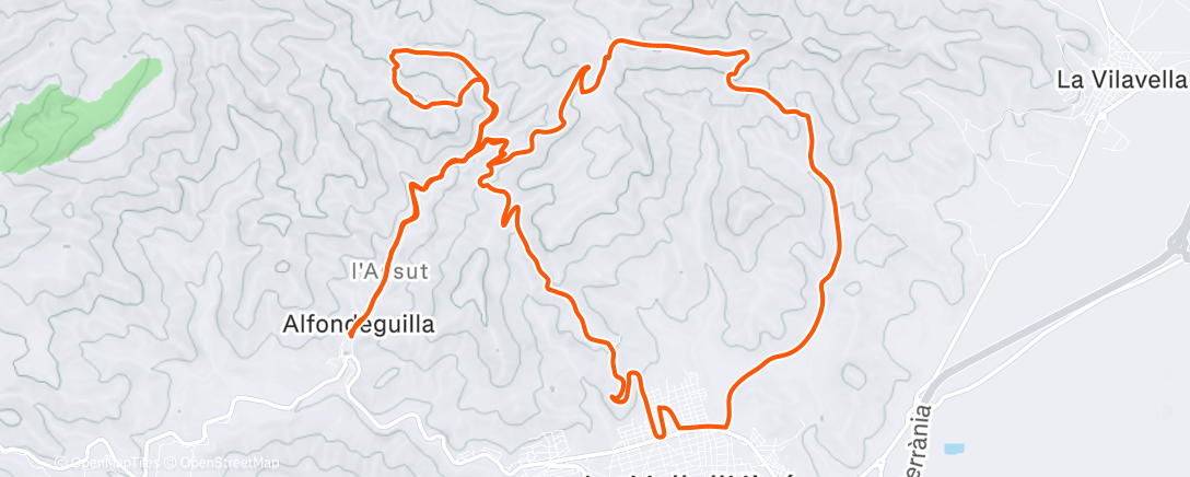 Map of the activity, Enduro con el  gallo los Mataos