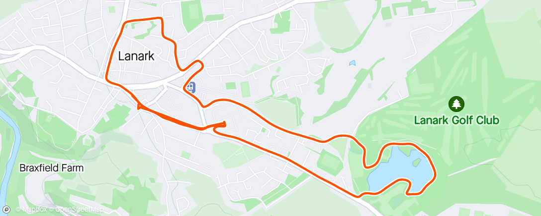 Map of the activity, Caitfit running group