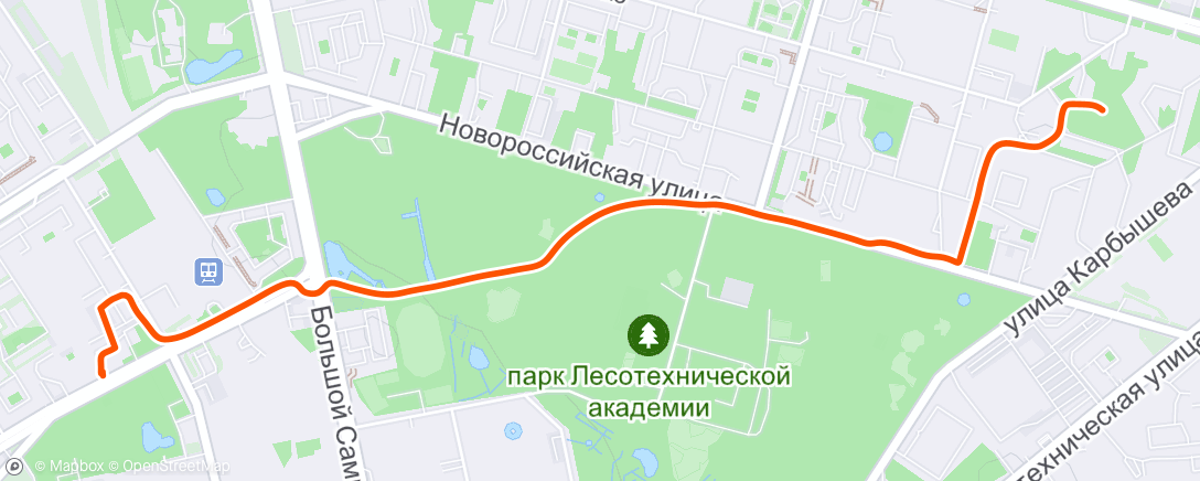 Map of the activity, Evening Walk