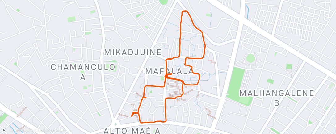 Map of the activity, Mafalala Walking Tour