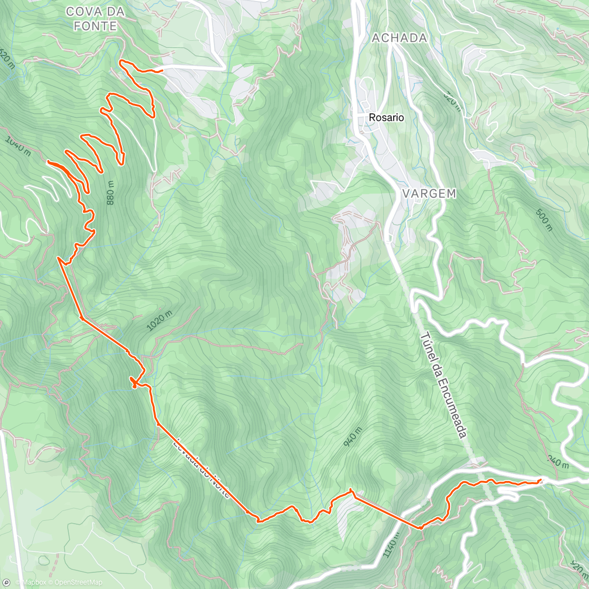Map of the activity, tunelovani