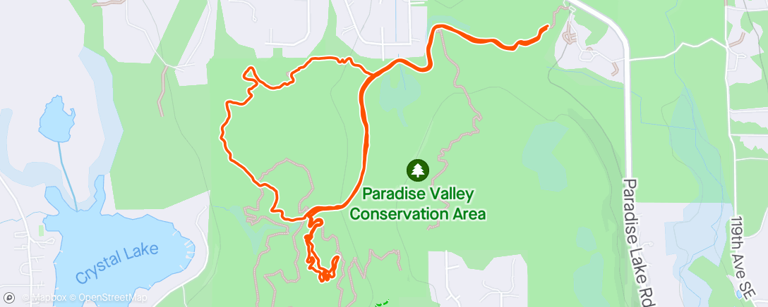 Map of the activity, Paradise Valley with kiddos