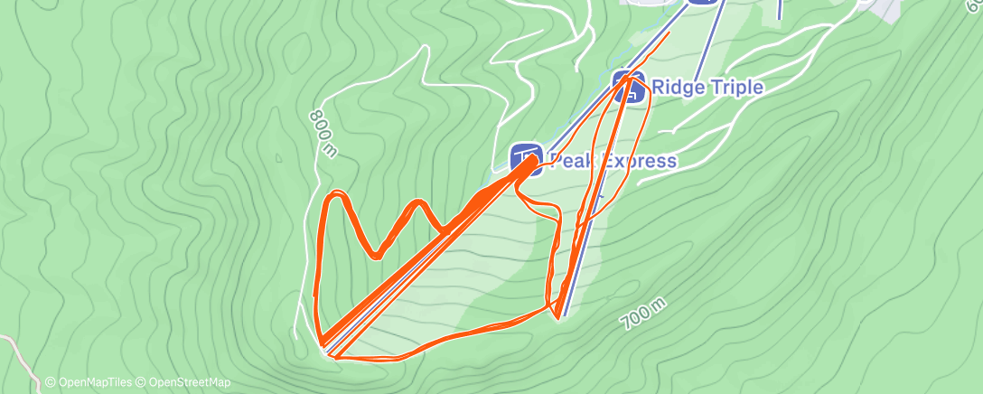 Map of the activity, Morning Snowboard