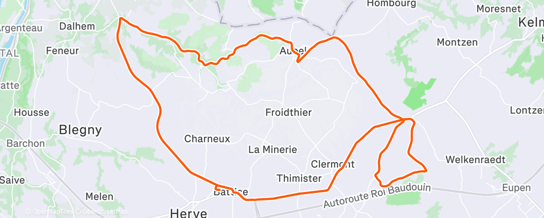 Map of the activity, Snow ride 🌨