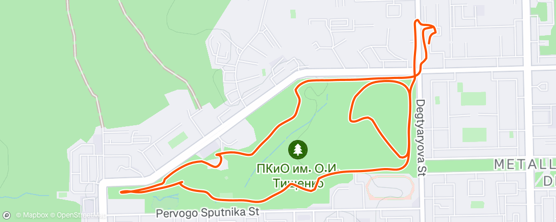 Map of the activity, Morning Run