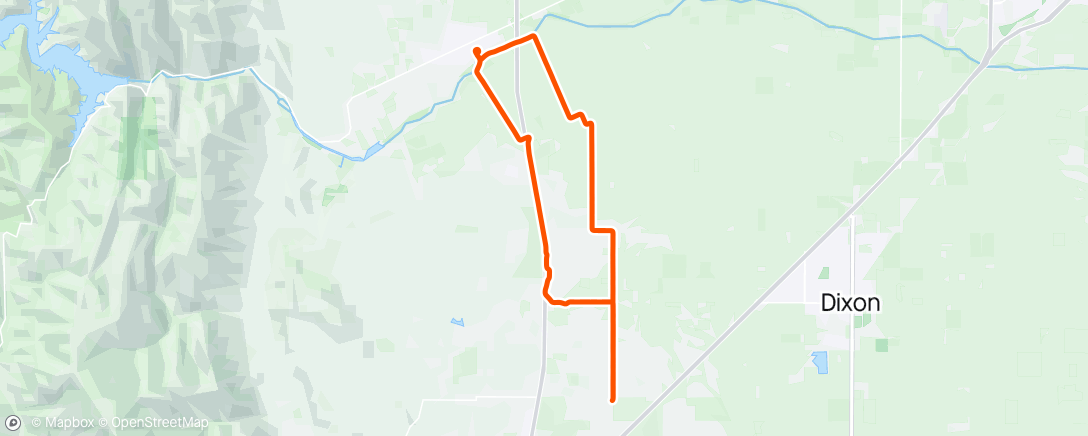 Map of the activity, Morning Ride to Winters