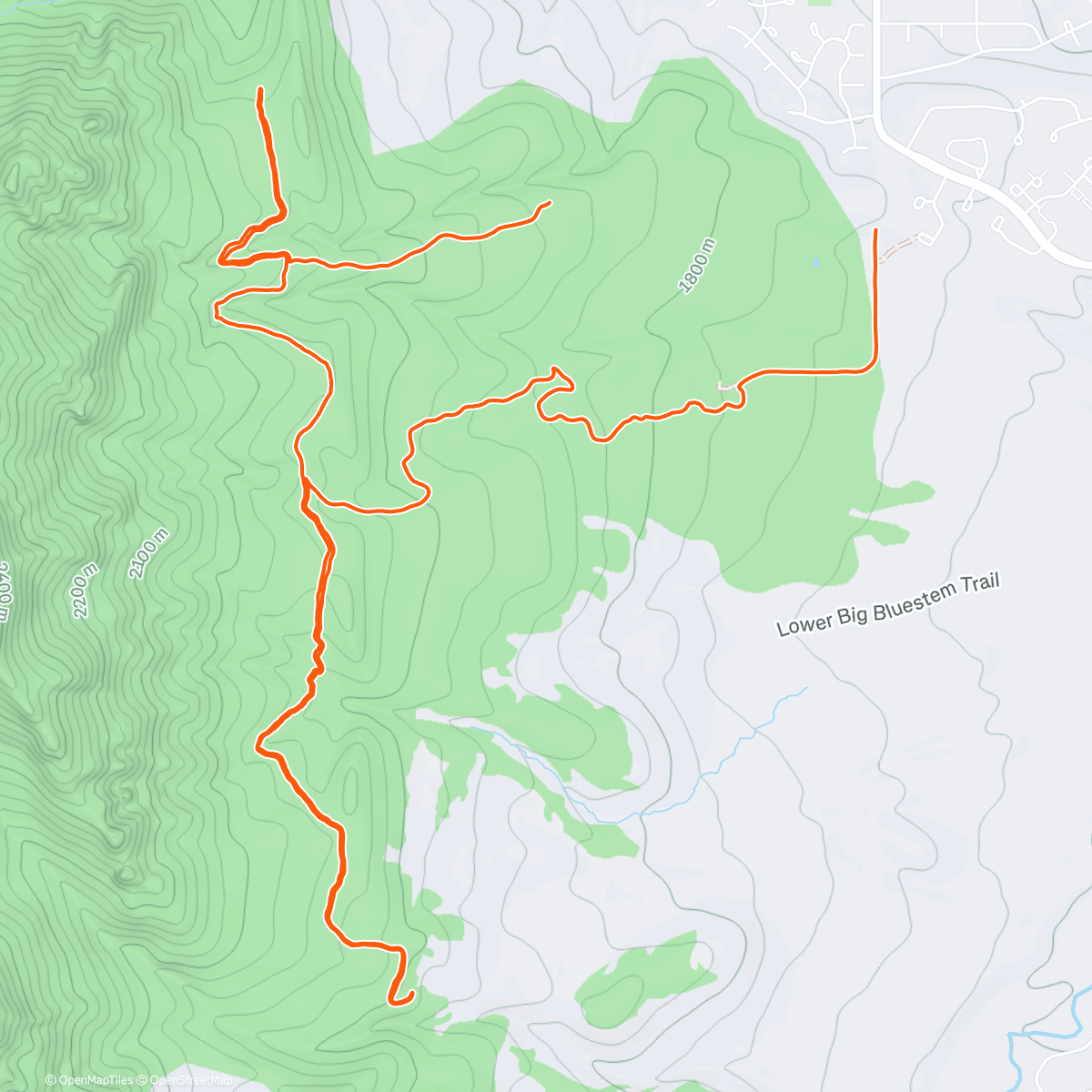 Map of the activity, Long Luna jog