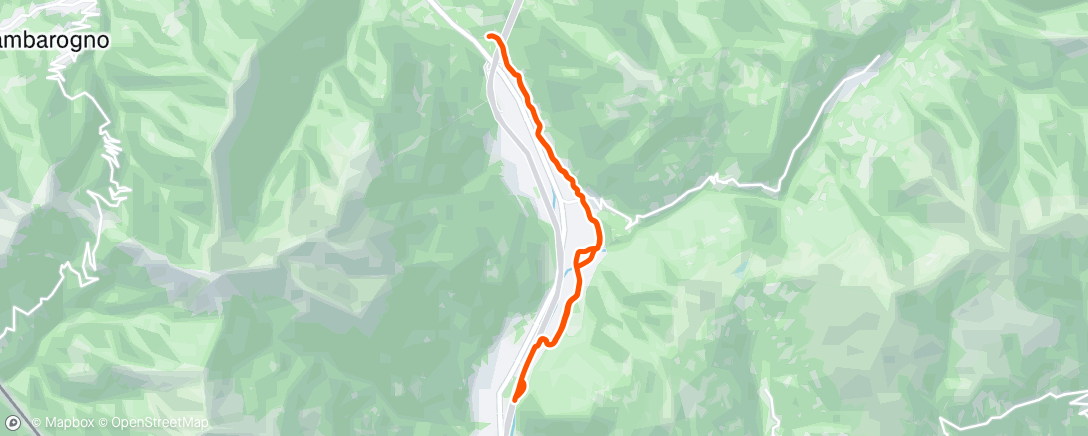 Map of the activity, Afternoon Run