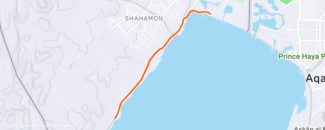 Map of the activity, Morning Run
