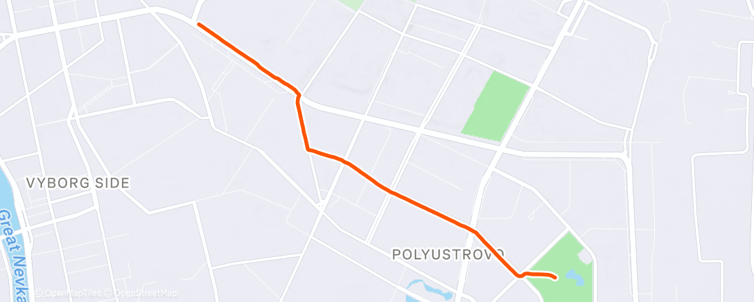 Map of the activity, Morning Run