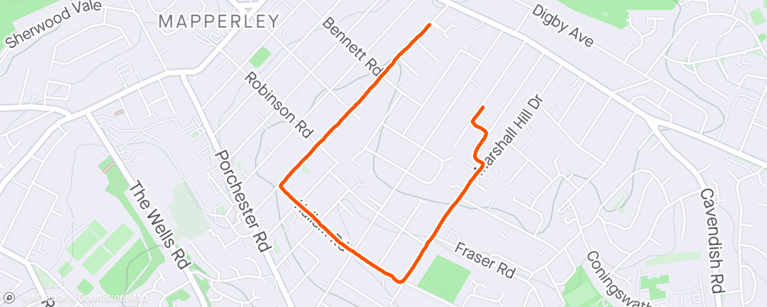 Map of the activity, Mapperley Meander