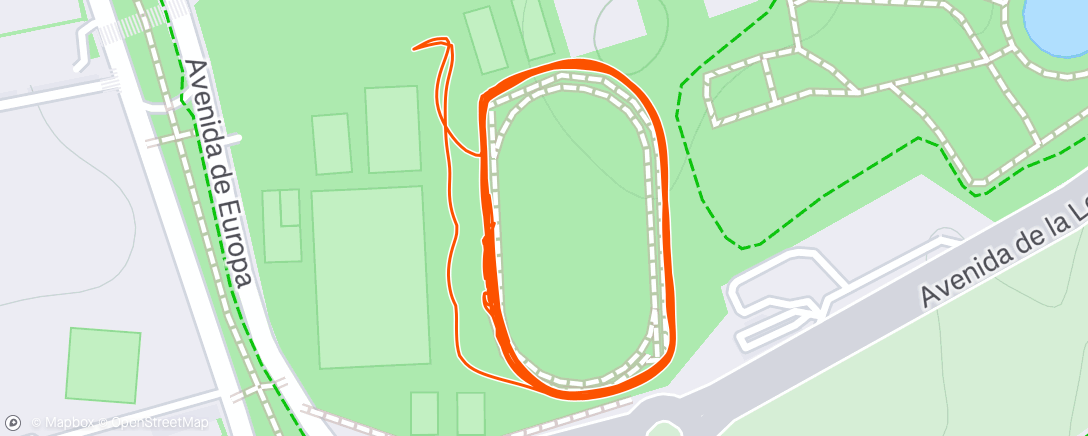 Map of the activity, Carrera de noche