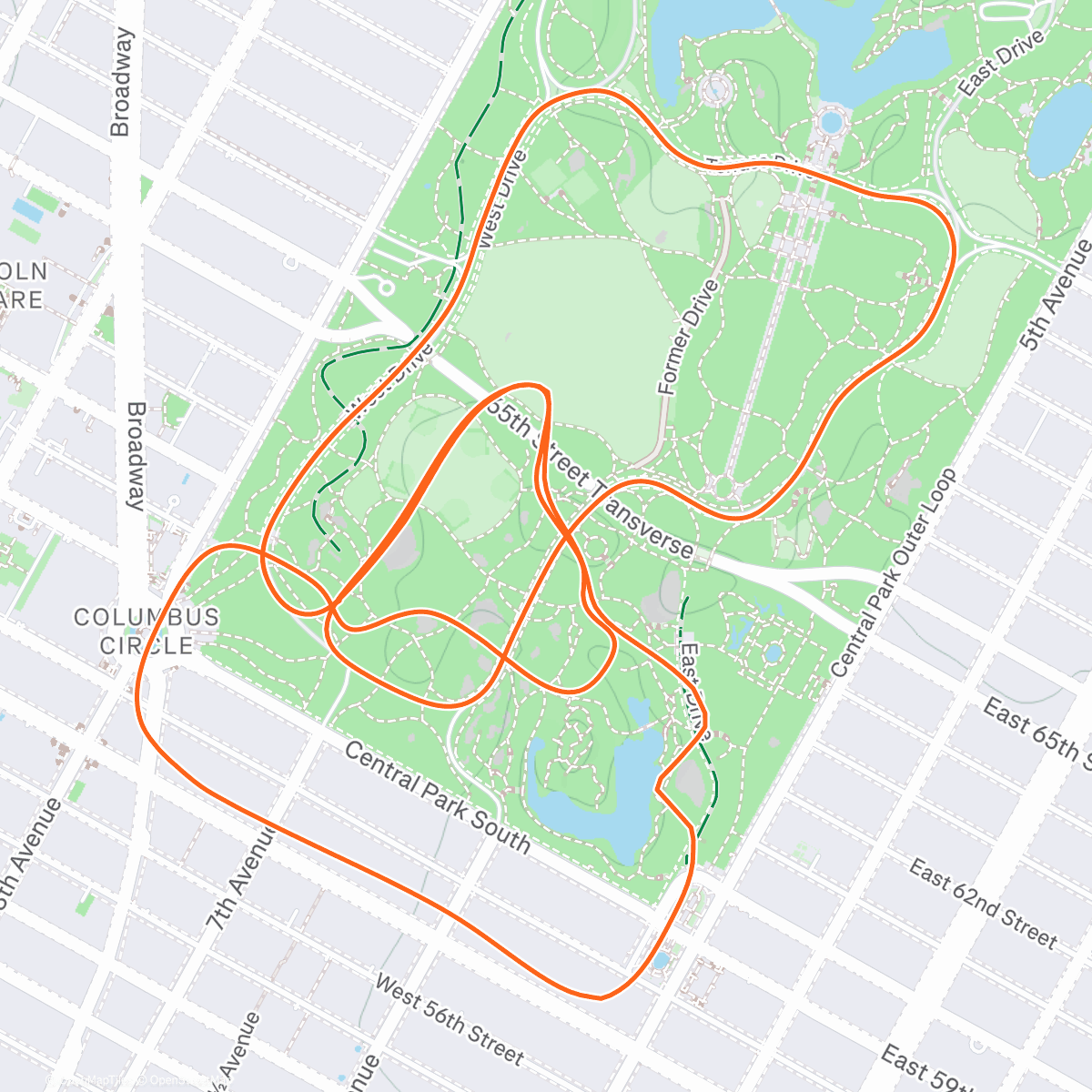 Map of the activity, Zwift - FTP Ramp Test on Grand Central Circuit in New York
