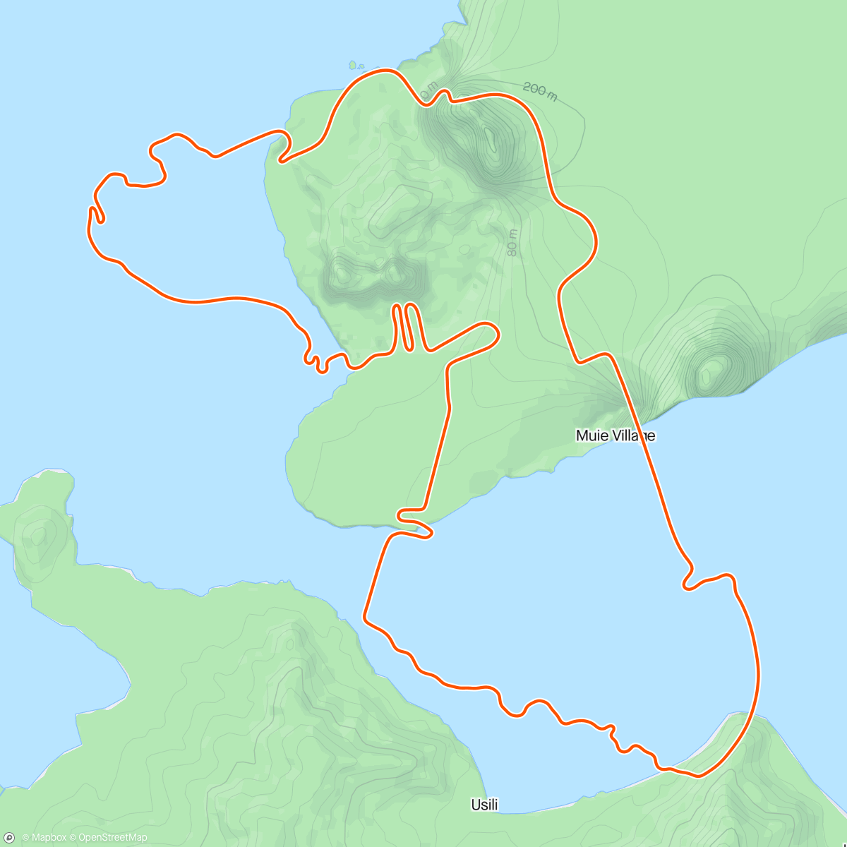 Carte de l'activité Zwift - Ocean Lava Cliffside Loop in Watopia