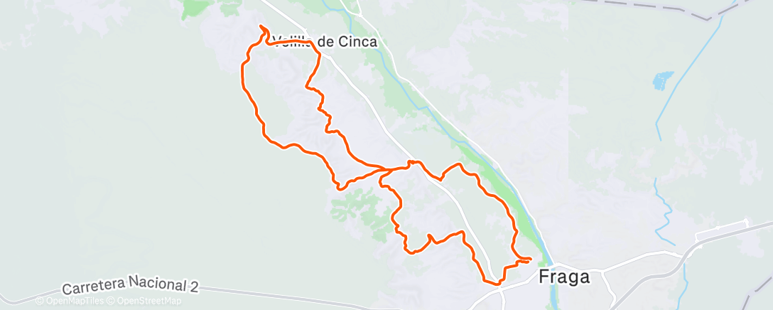 Carte de l'activité Bicicleta de montaña por la tarde