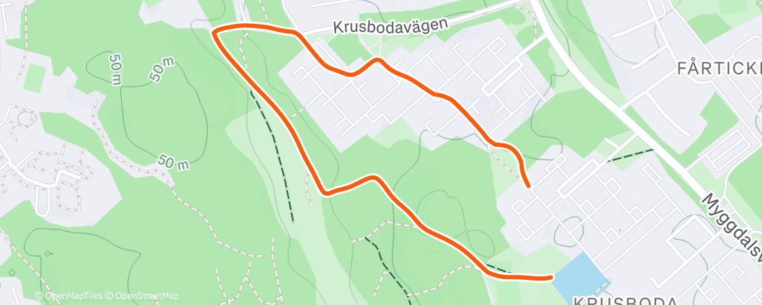 Map of the activity, Afternoon Walk