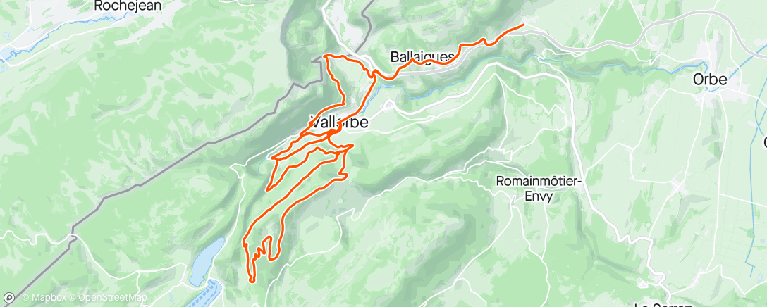 Map of the activity, Rode steep section… ejected phone 😂😅