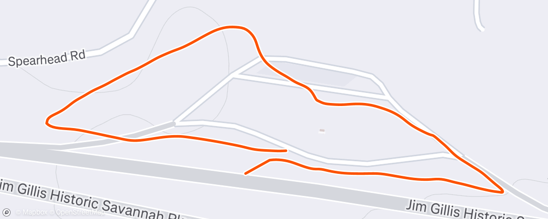 Map of the activity, Afternoon Run