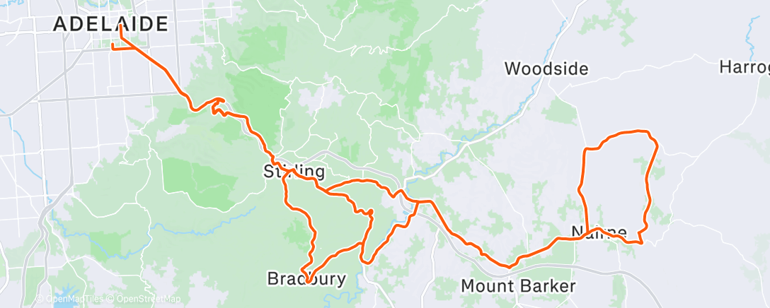 Map of the activity, Cyclisme