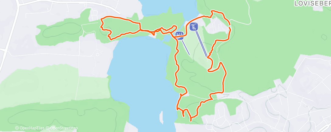 Карта физической активности (Kors och tvärs (& upp o ner) i Flottsbroskogen med Fredrik.)