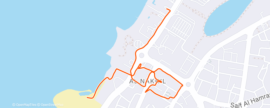 Map of the activity, Утренний забег