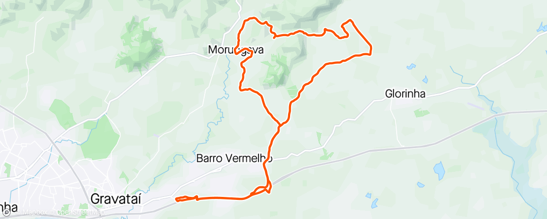 Map of the activity, Treino SECRETO:  Barro Vermelho - Morungava