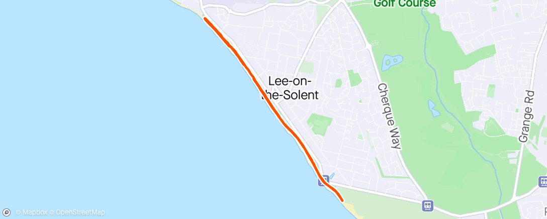 Map of the activity, Lee-on-Solent parkrun