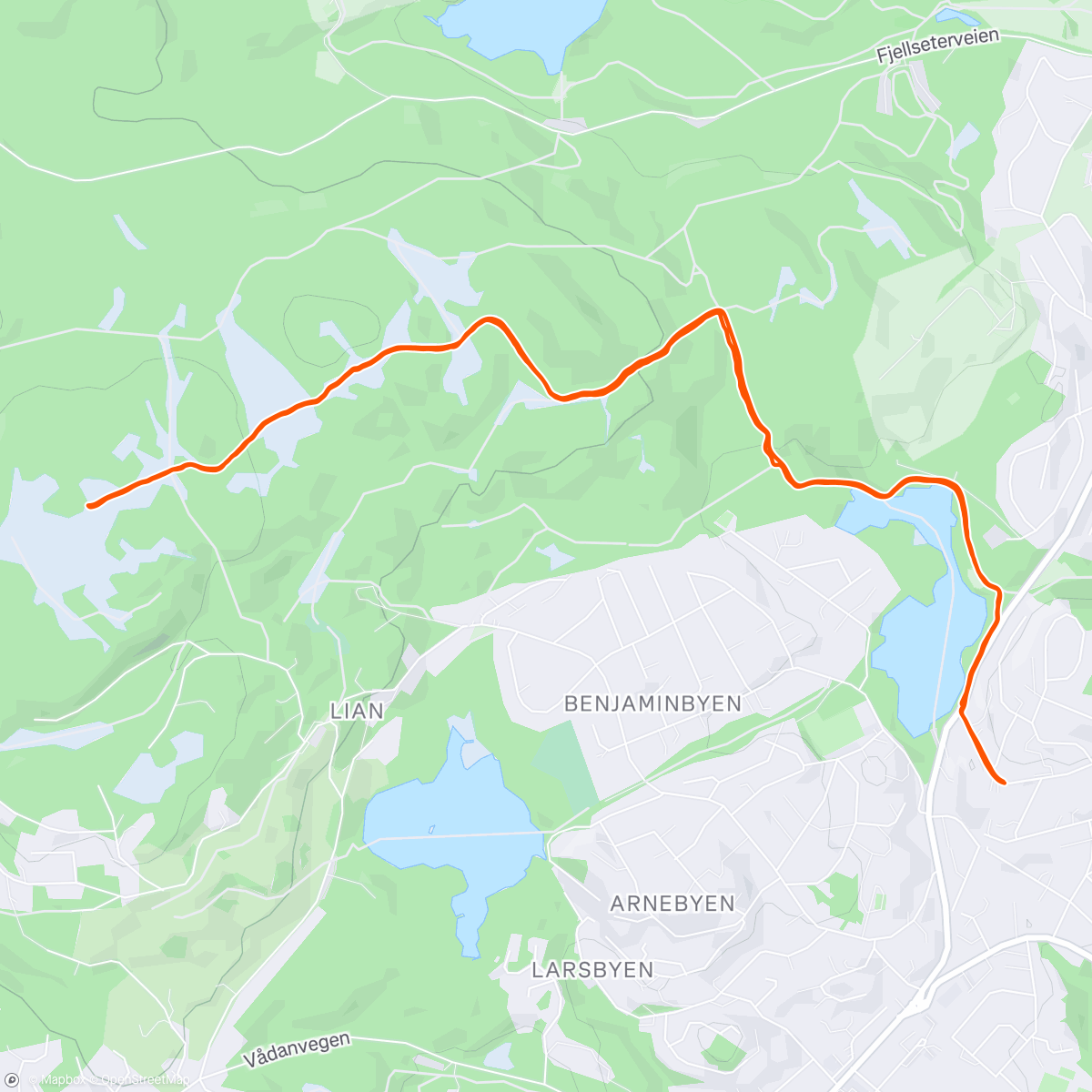 Map of the activity, Skimo/fjellski from doorstep