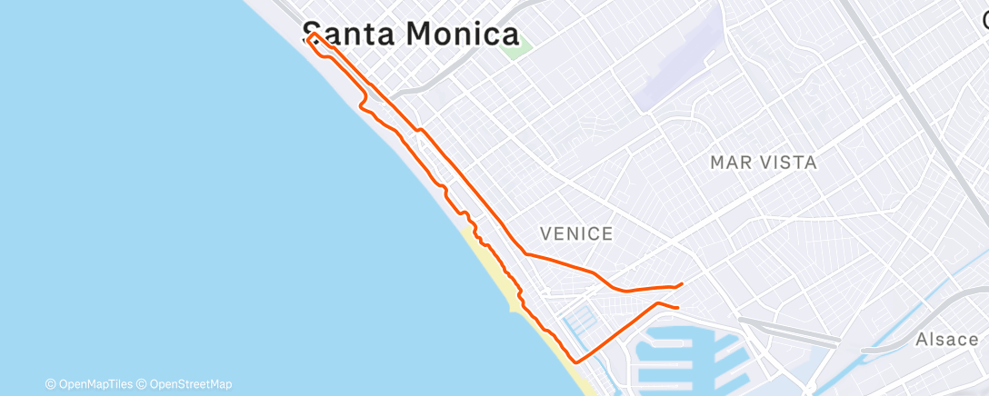 Map of the activity, Xbike