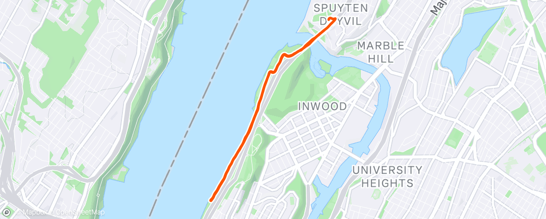 Map of the activity, Morning Run