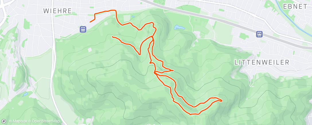Mapa de la actividad, Mountainbike-Fahrt am Nachmittag