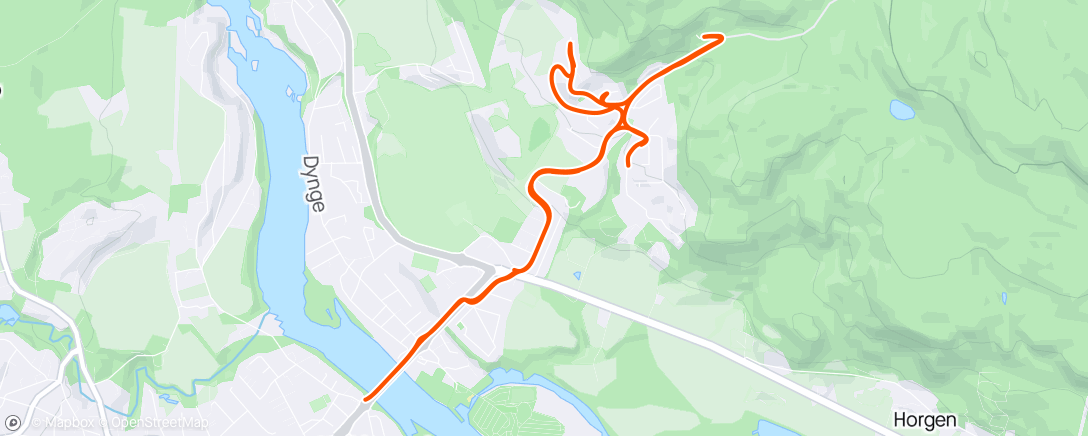Map of the activity, Tung søndag 😮‍💨