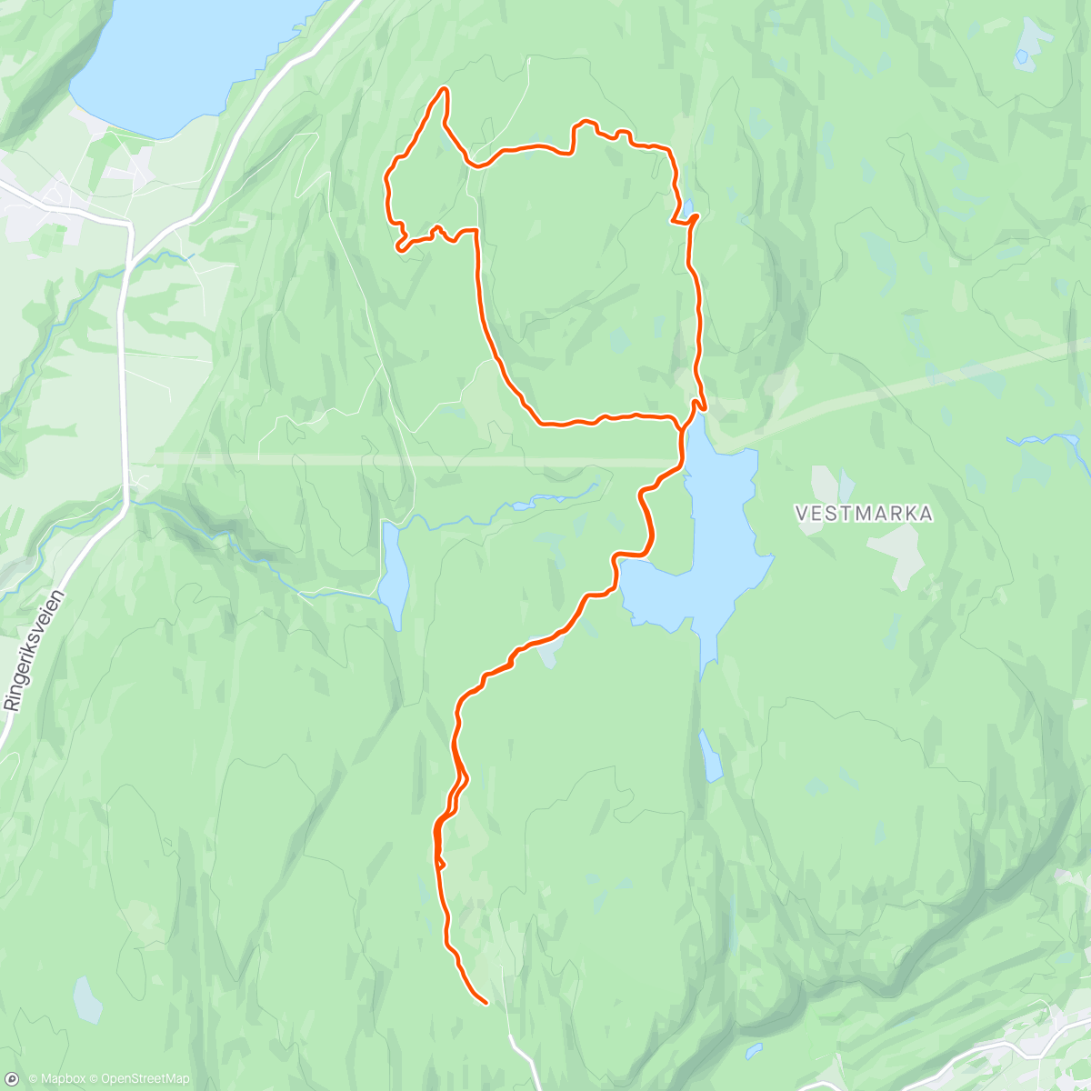 Map of the activity, Siste skitur for sesongen
