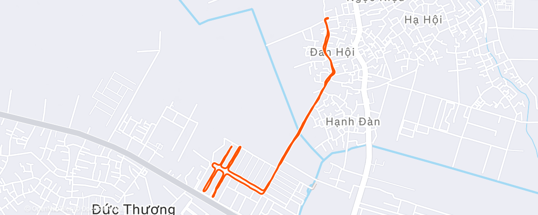 Map of the activity, Course à pied dans l'après-midi