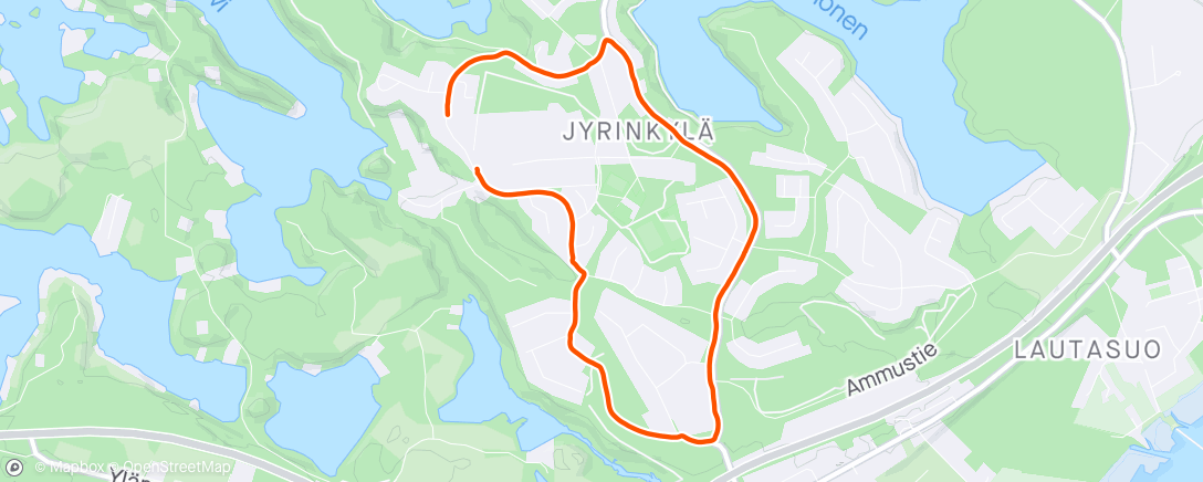 Map of the activity, Afternoon Run w/ Tore 🐾