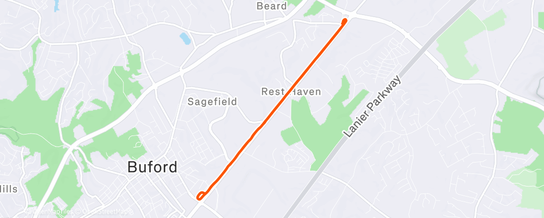 Map of the activity, Buford Hwy Xmas Eve