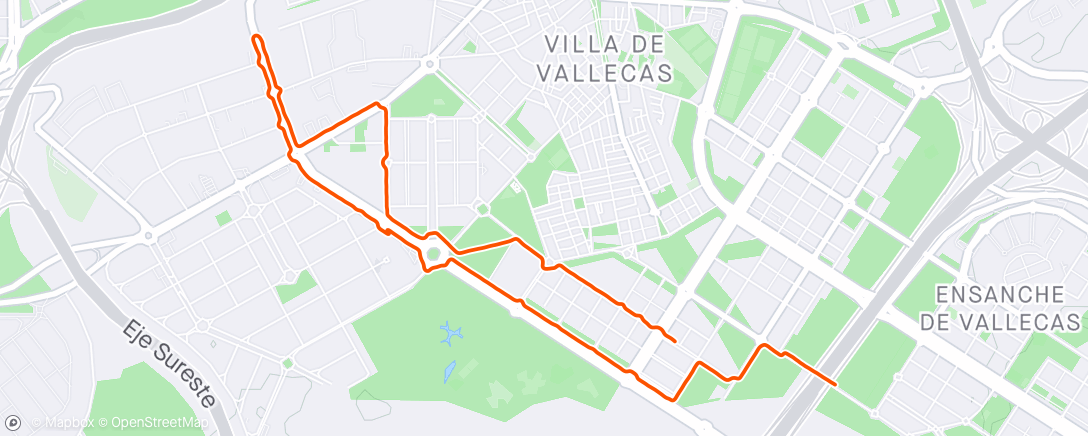 Map of the activity, Running con Cris