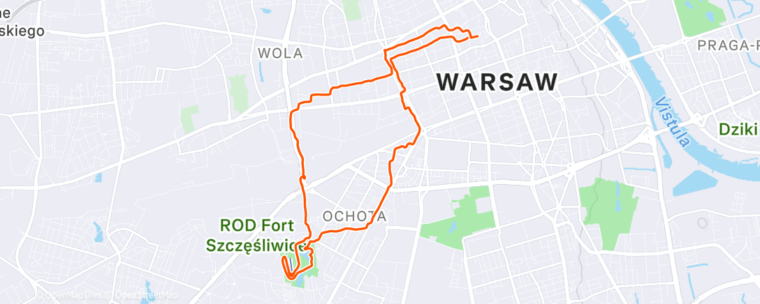 Map of the activity, Warszawa Górka Szczęśliwicka
