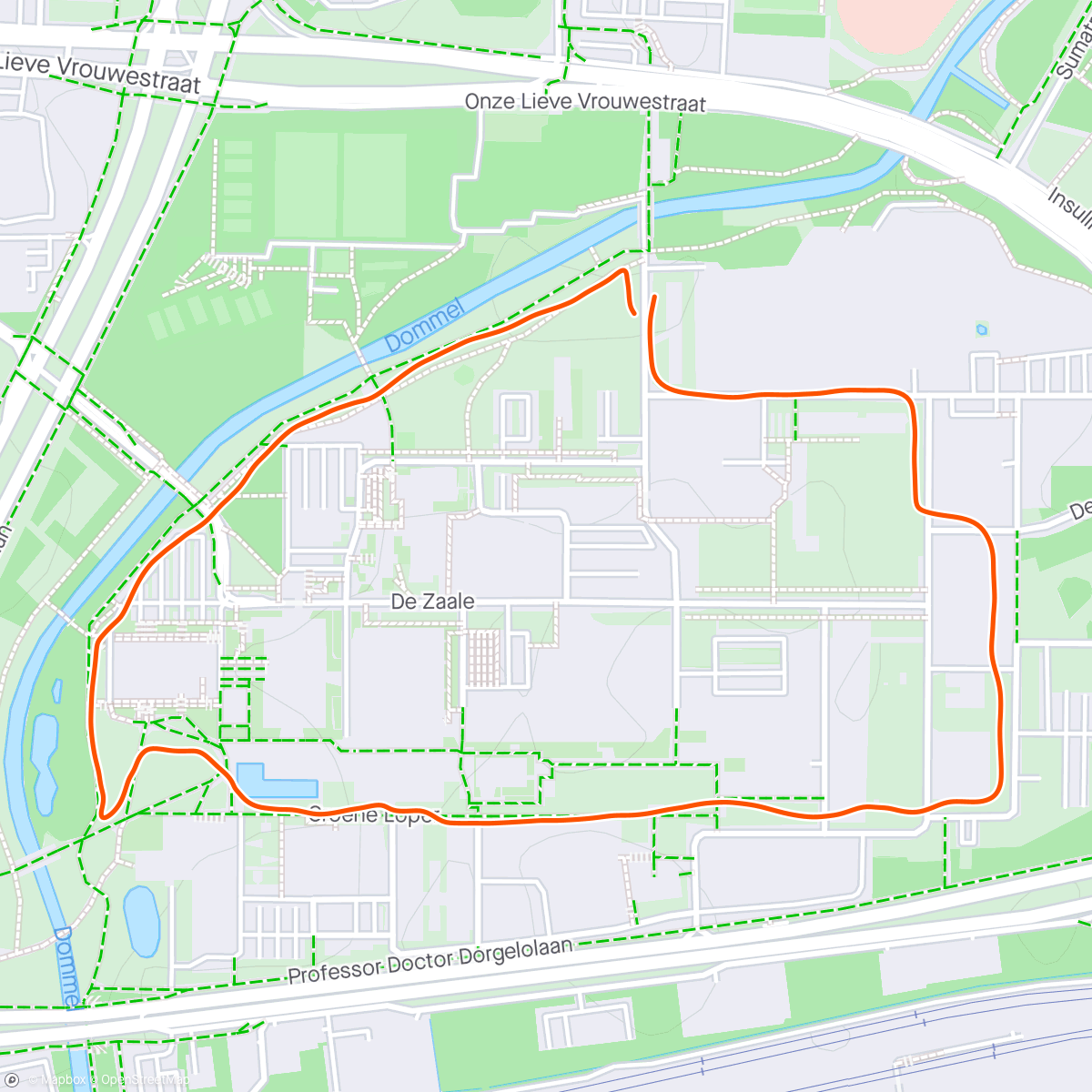 Map of the activity, Snelste bestuur in de 4x2.5km estafette!