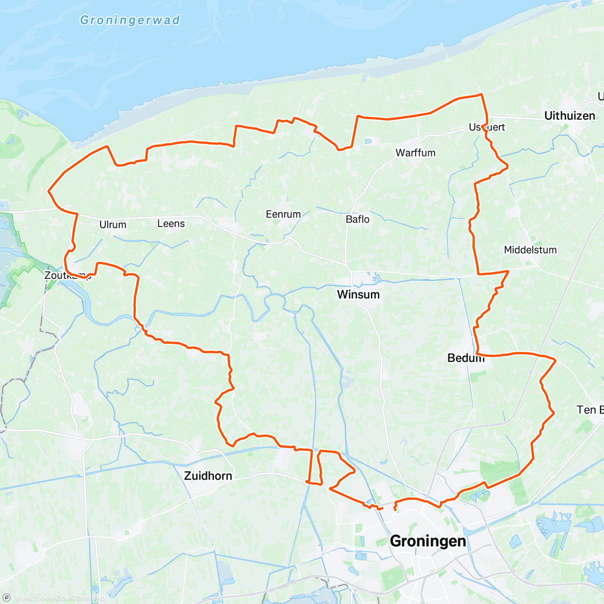 Map of the activity, #eemrondjeom 🚴‍♂️