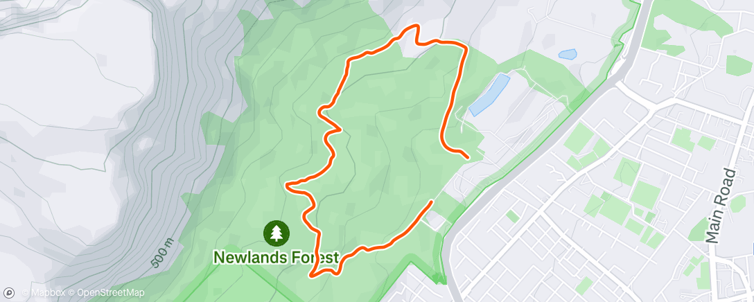 Map of the activity, Morning Trail Run