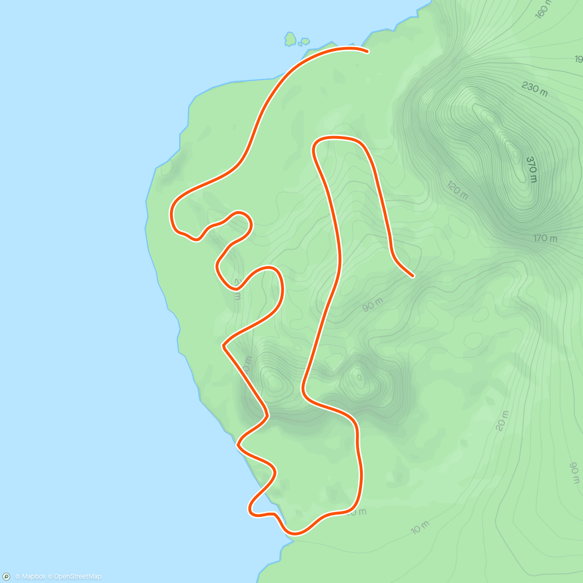 Map of the activity, Zwift - Race: Zwift Insider Tiny Race (2 of 4) (A) on Hilly Route Reverse in Watopia