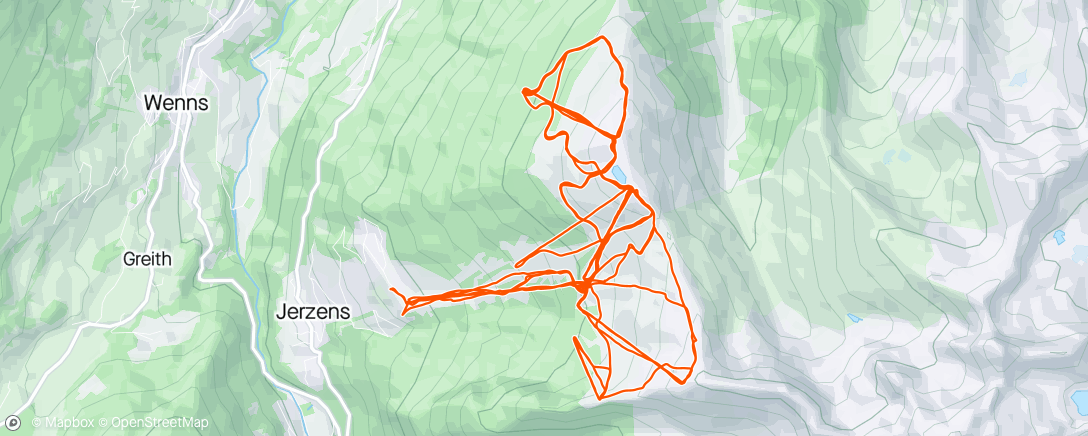 Map of the activity, Hochzeiger
