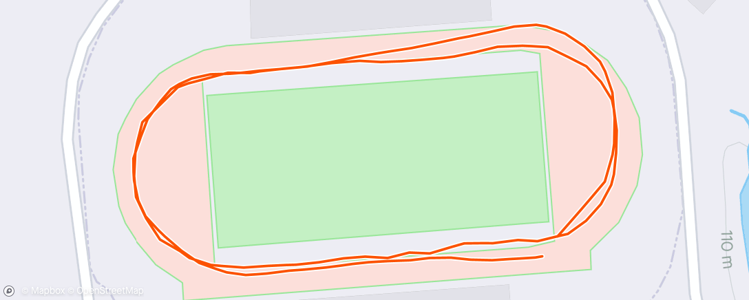 Map of the activity, Afternoon Run